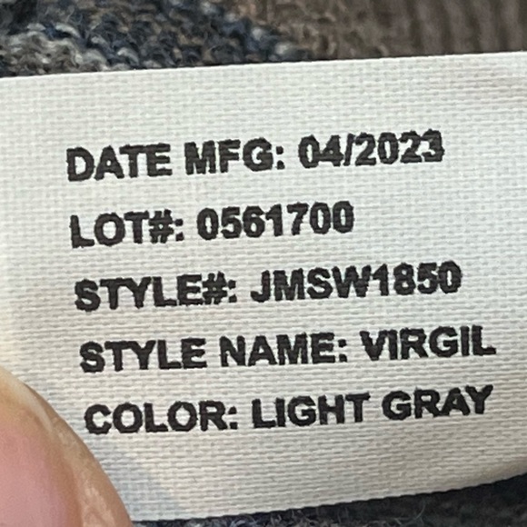 Johnnie-O Mens Virgil Prep Merino Wool Striped Sweater Sz Medium Gray Tan White - Picture 7 of 16